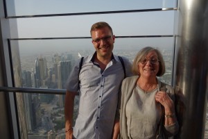 Me and my mother on Burj Khalifa