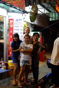 Super friendly Thais just invited me to join their BBQ on the street in Chiang Mai