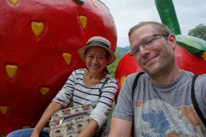 Jollence and me at Strawberry Farm near Pai