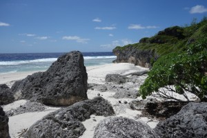 Hidden dream beach on Atiu