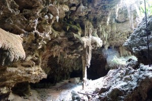 Cave exploring on Atiu